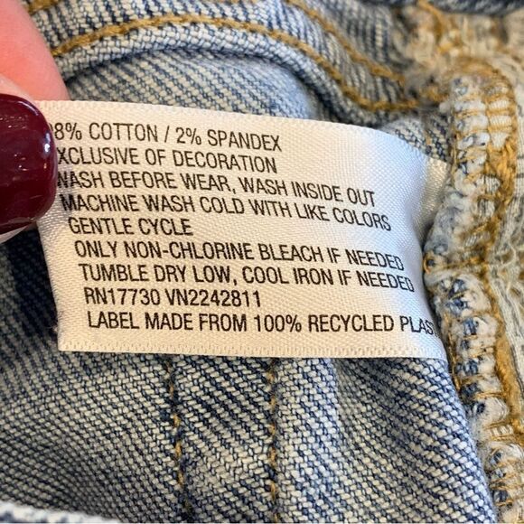 Wild Fable High Rise Kick Flare Distressed Pink Side Stripe Jeans Size 2 - Picture 7 of 9